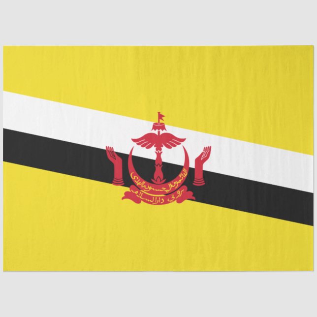 Papel De Seda Bandeira do Brunei (Frente )