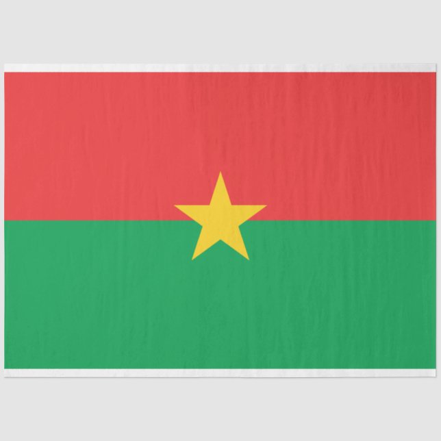 Papel De Seda Bandeira do Burkina Faso (Frente )