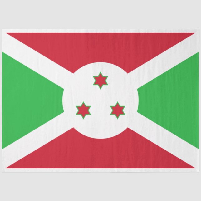 Papel De Seda Bandeira do Burundi (Frente )