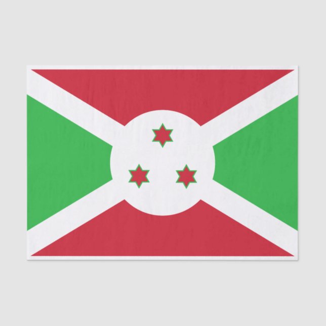Papel De Seda Bandeira do Burundi Patriótico (Frente )