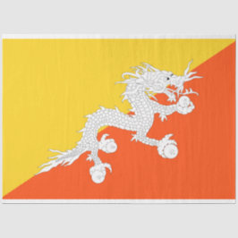 Papel De Seda Bandeira do Butão (Butão) (Dragão Thunder)