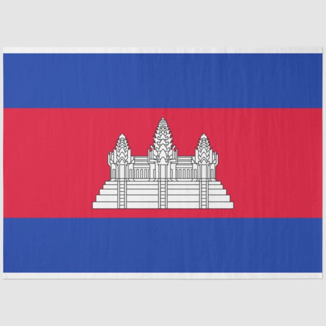 Papel De Seda Bandeira do Camboja (Frente )