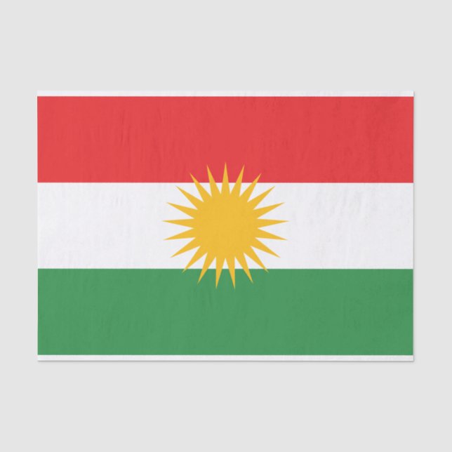 Papel De Seda Bandeira do Curdistão (Frente )