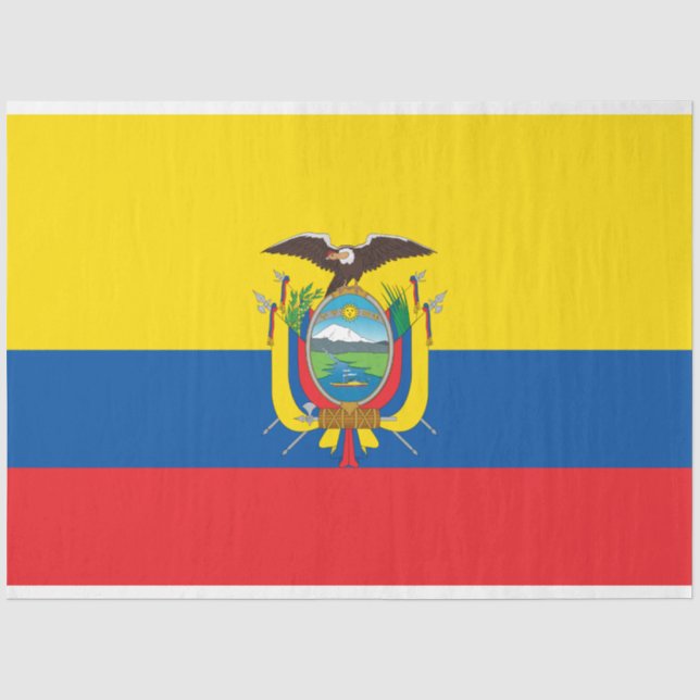 Papel De Seda Bandeira do Equador (Frente )
