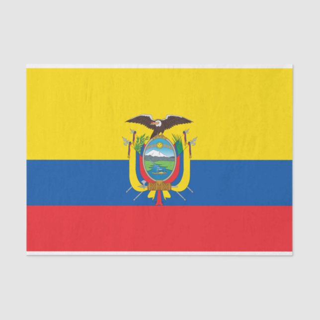 Papel De Seda Bandeira do Equador (Frente )