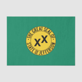 Papel De Seda Bandeira do Estado americano proposto de Jefferson