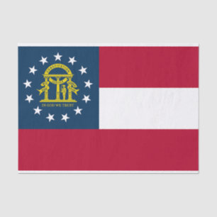 Papel De Seda Bandeira do Estado da Geórgia
