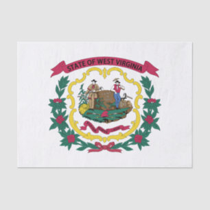 Papel De Seda Bandeira do Estado da Virgínia Ocidental