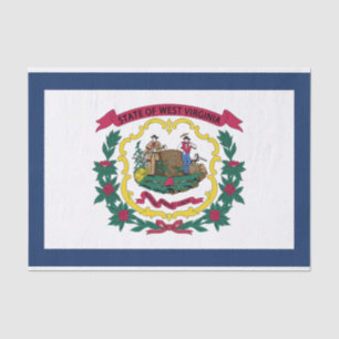 Papel De Seda Bandeira do Estado da Virgínia Ocidental