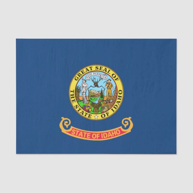 Papel De Seda Bandeira do Estado de Idaho (Frente )