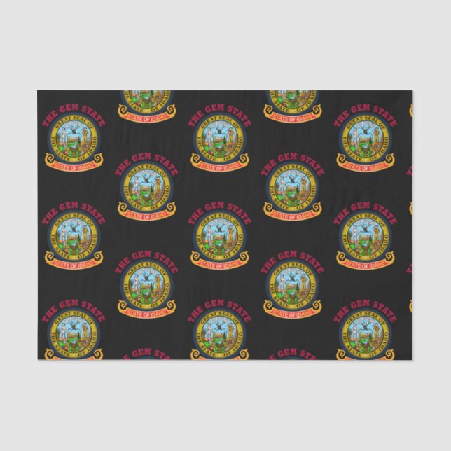 PAPEL DE SEDA BANDEIRA DO ESTADO DE IDAHO (Frente )