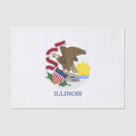 Papel De Seda Bandeira do Estado de Illinois