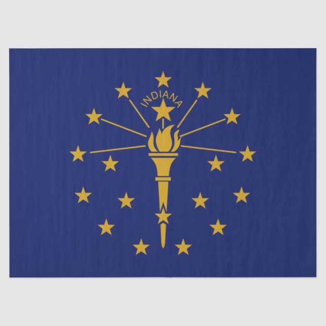 Papel De Seda Bandeira do Estado de Indiana (Frente )