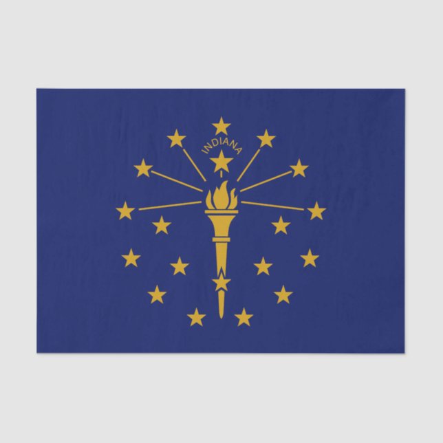 Papel De Seda Bandeira do Estado de Indiana (Frente )