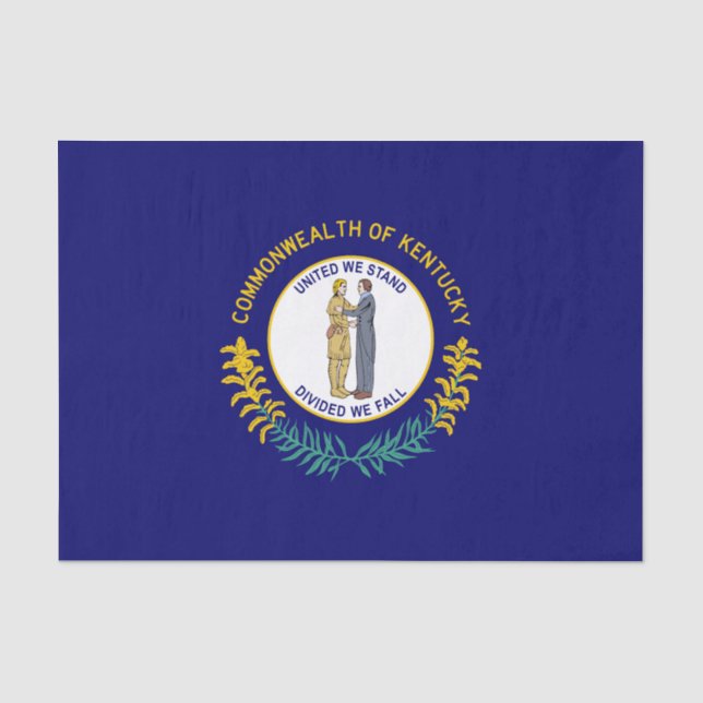 Papel De Seda Bandeira do Estado de Kentucky (Frente )