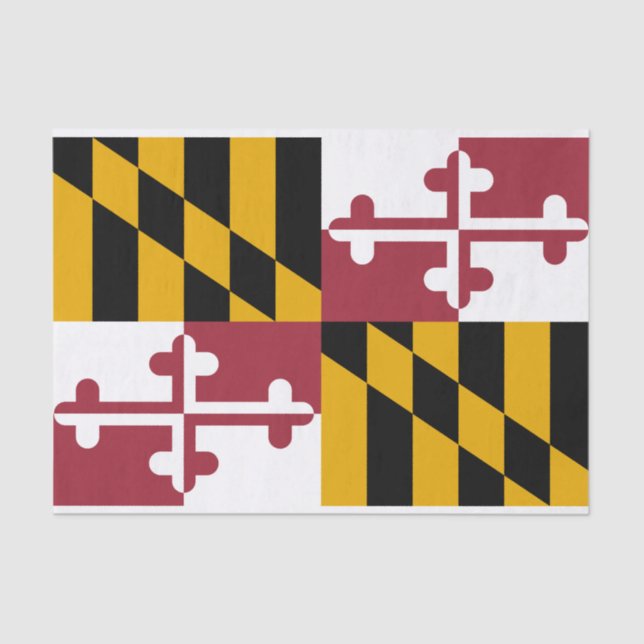 Papel De Seda Bandeira do Estado de Maryland (Frente )
