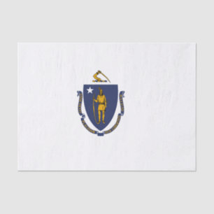Papel De Seda Bandeira do Estado de Massachusetts