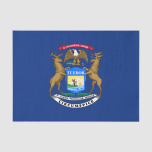 Papel De Seda Bandeira do estado de Michigan