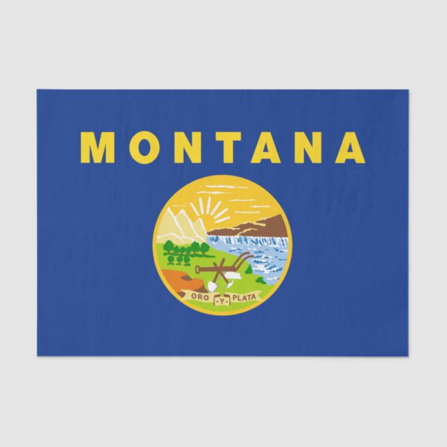 Papel De Seda Bandeira do Estado de Montana (Frente )