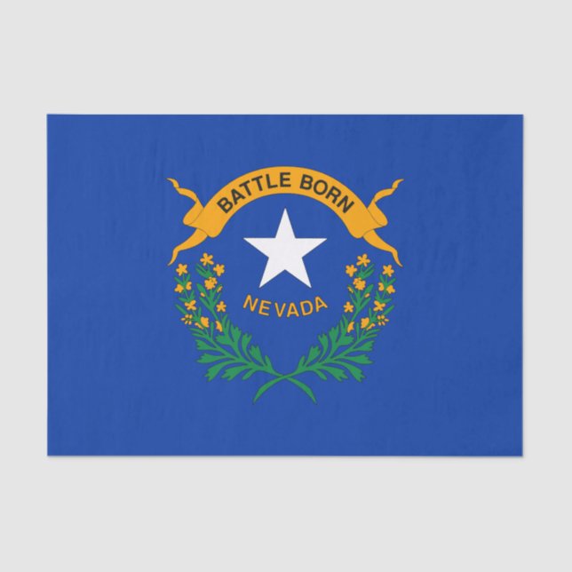 Papel De Seda Bandeira do Estado de Nevada (Frente )