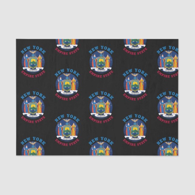PAPEL DE SEDA BANDEIRA DO ESTADO DE NOVA YORK (Frente )