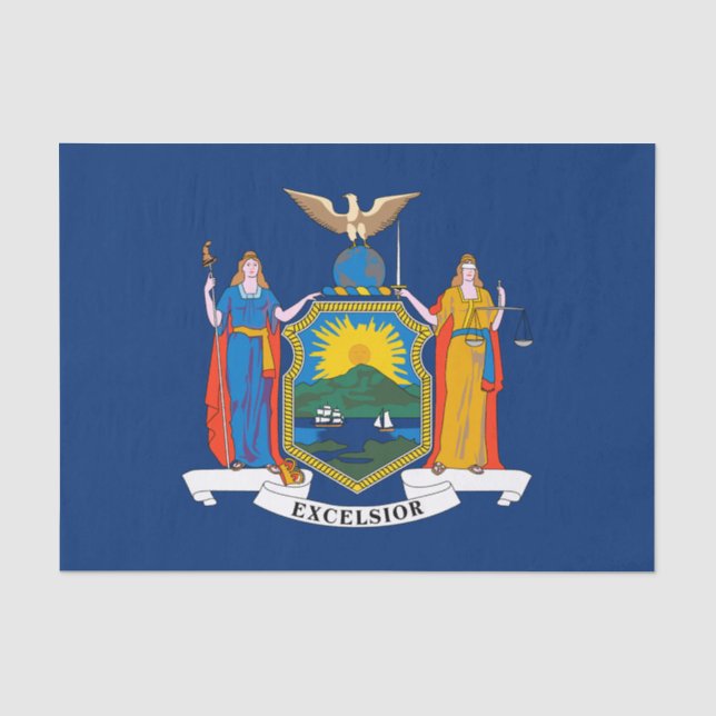 Papel De Seda Bandeira do Estado de Nova York (Frente )