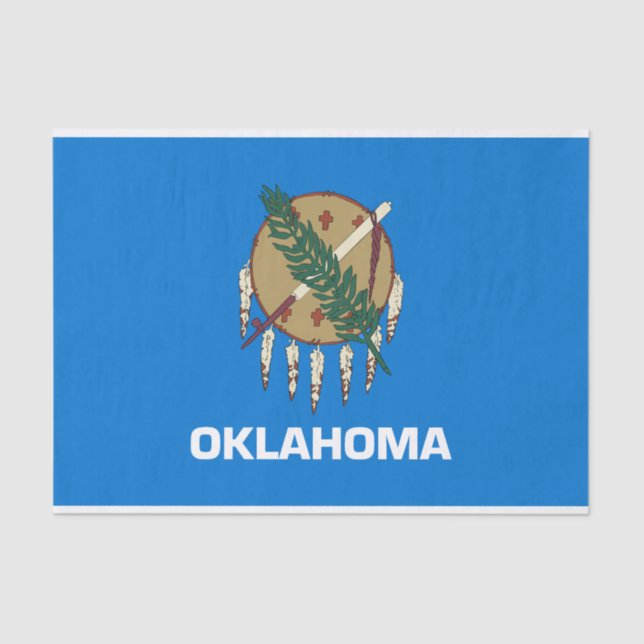 Papel De Seda Bandeira do Estado de Oklahoma (Frente )