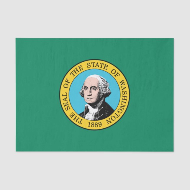 Papel De Seda Bandeira do Estado de Washington (Frente )