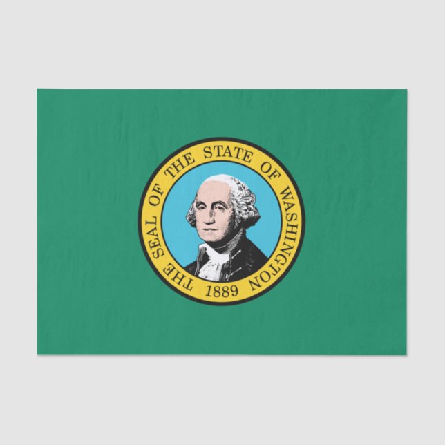Papel De Seda Bandeira do Estado de Washington (Frente )