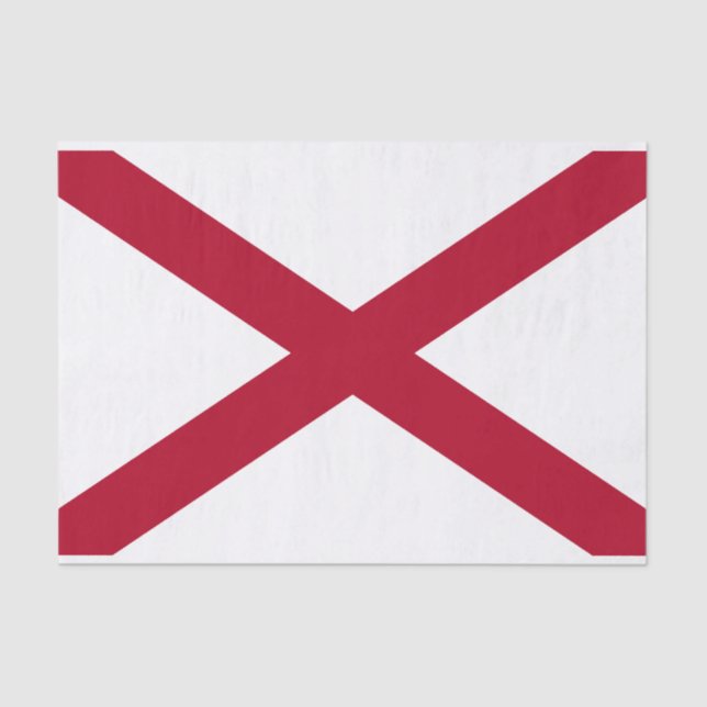 Papel De Seda Bandeira do Estado do Alabama (Frente )