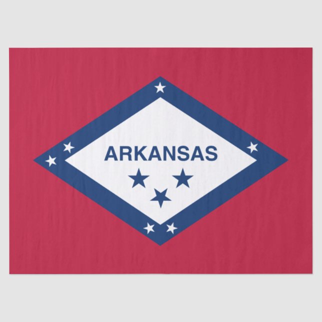 Papel De Seda Bandeira do Estado do Arkansas (Frente )
