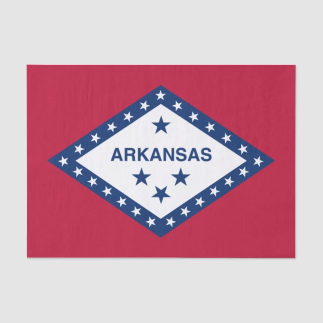 Papel De Seda Bandeira do Estado do Arkansas (Frente )