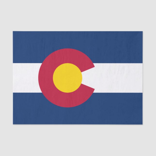 Papel De Seda Bandeira do Estado do Colorado (Frente )