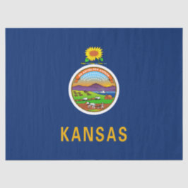 Papel De Seda Bandeira do Estado do Kansas
