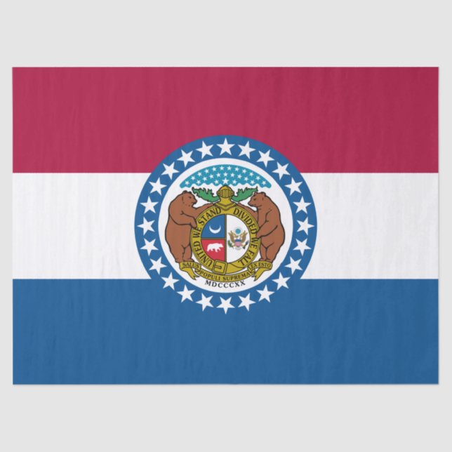 Papel De Seda Bandeira do Estado do Missouri (Frente )