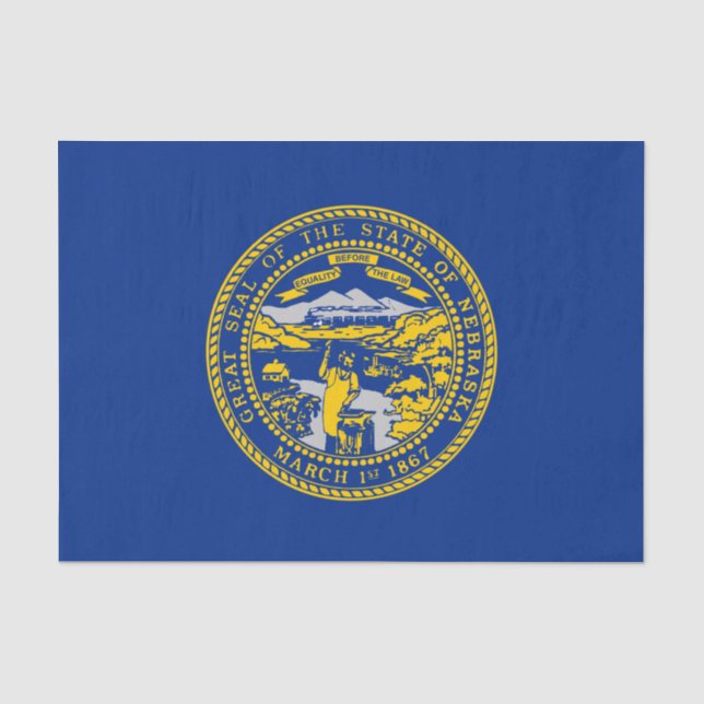 Papel De Seda Bandeira do Estado do Nebraska (Frente )