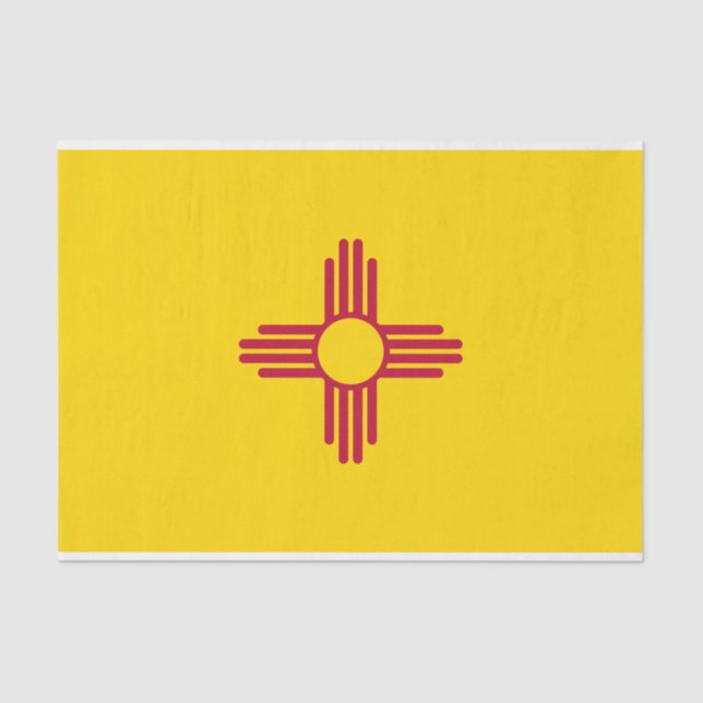 Papel De Seda Bandeira do Estado do Novo México (Frente )