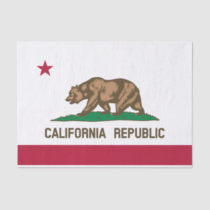Papel De Seda Bandeira do Estado Patriótico da Califórnia