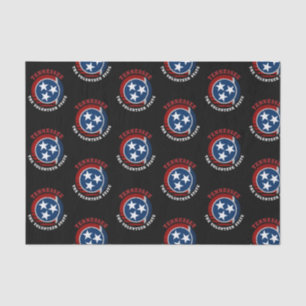 PAPEL DE SEDA BANDEIRA DO ESTADO VOLUNTÁRIO DO TENNESSEE