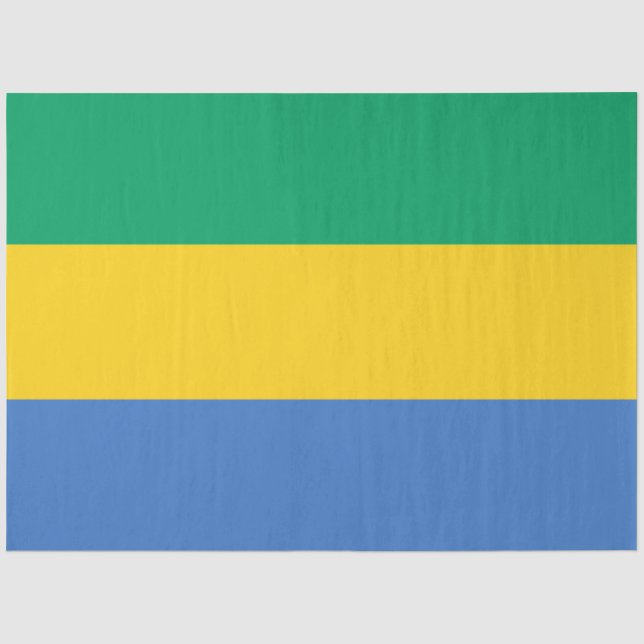 Papel De Seda Bandeira do Gabão (Gabão) (Frente )
