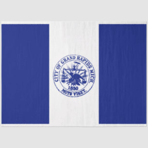 Papel De Seda Bandeira do Grande Rapids (Cidade de Michigan)