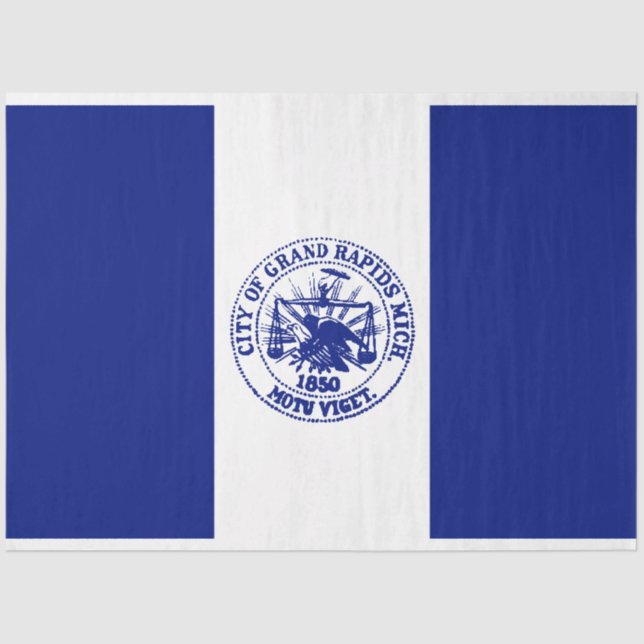 Papel De Seda Bandeira do Grande Rapids (Cidade de Michigan) (Frente )