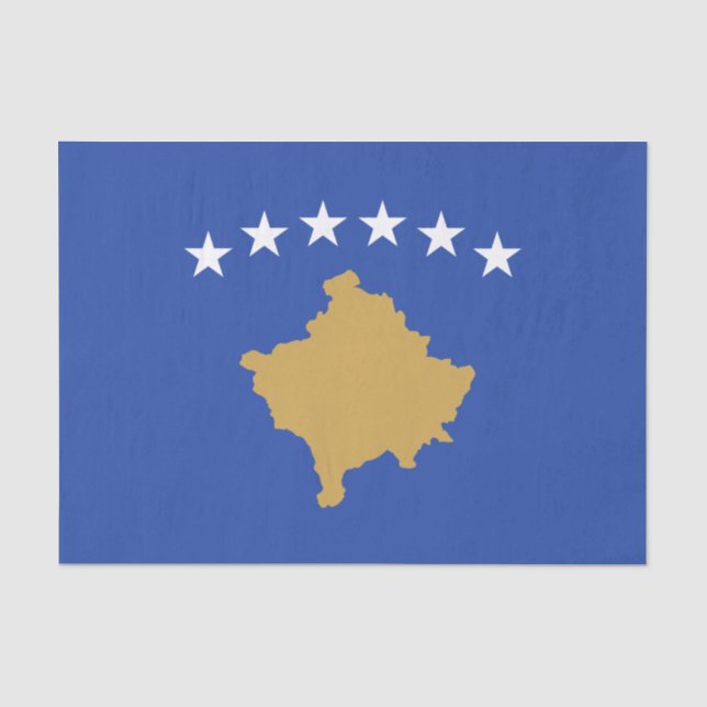 Papel De Seda Bandeira do Kosovo (Frente )