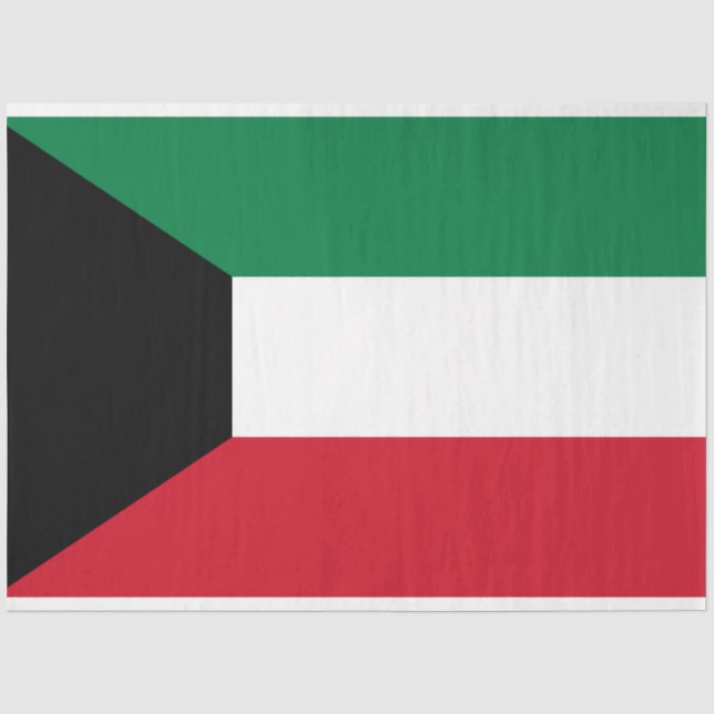 Papel De Seda Bandeira do Kuwait (Frente )