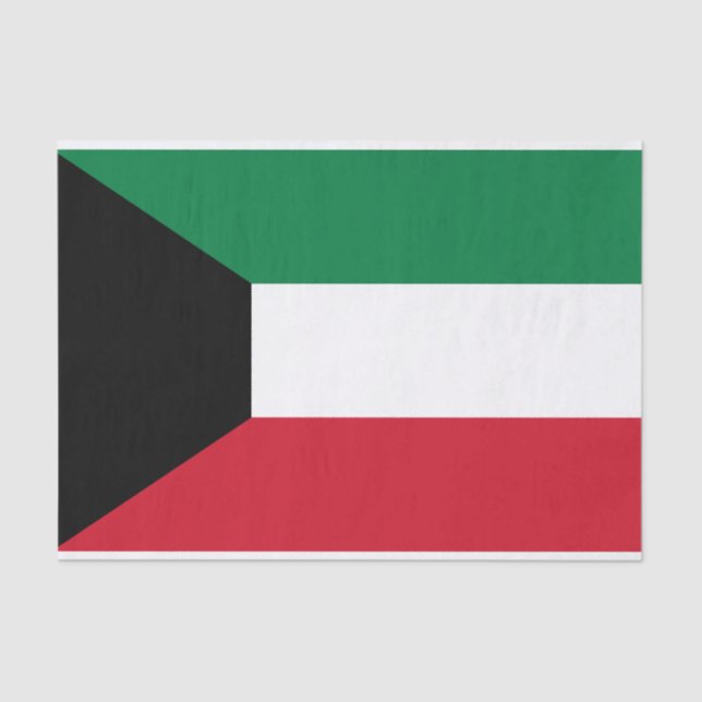 Papel De Seda Bandeira do Kuwait (Frente )