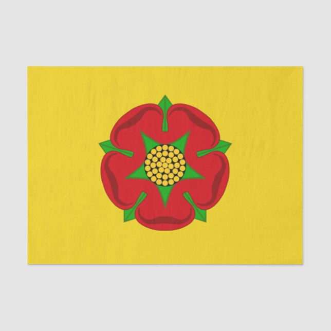 Papel De Seda Bandeira do Lancashire (Frente )