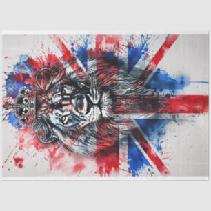 Papel De Seda Bandeira do Leão Britânico de Dissociação