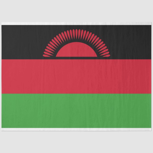 Papel De Seda Bandeira do Malawi (Frente )