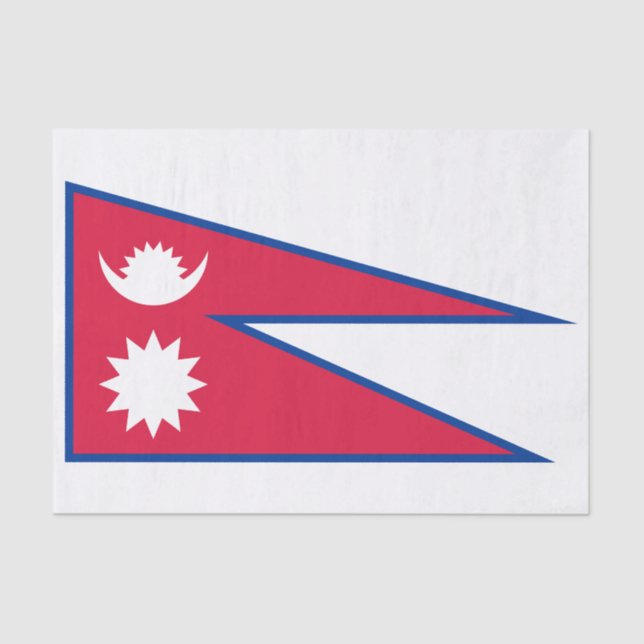 Papel De Seda Bandeira do Nepal (Frente )