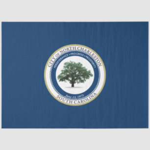 Papel De Seda Bandeira do Norte de Charleston (Carolina do Sul)